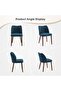 Linen Dining Chairs Set of 2, Upholstered Fabric Kitchen Chairs with Wing Backrest, Thick Cus - 5