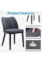 Dining Chairs Set of 2, Modern Upholstered Velvet Side Chairs with Padded Seat & Sturdy Wood - 5