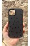 Iphone 11 compatible mini black star patterned silicone shock absorbing classic protective rubber case - 2