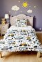 Fun Construction Time Patterned Single Duvet and Pillowcase - 2