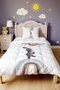 Balloon Rabbit Patterned Single Duvet and Pillowcase - 2