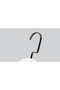 Wooden (Black Nickel Hook) Bar Hanger for Shirts and Trousers, White Color, 4 Pieces - 4