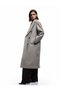 Buttoned Long Sleeve Double-Breasted Long Cashmere Coat with Pockets - 2