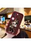 Simple Maroon Silicone Phone Case Minnie Pattern Compatible with Vivo Y21D Shockproof - 2