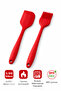 قطعتان من فرشاة السيليكون الحمراء المقاومة للحرارة وغير القابلة للالتصاق