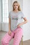 Heart Patterned "Lovely" Printed Cotton Women's Pajama Set