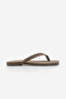 Women's Thin Strap Flip-Flops with Blunt Toe, Casual Slippers, Nelvin Mink Suede - 5