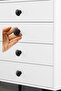 Klc 3 Pcs Matte Black Metal Button Handle - Round Furniture, Kitchen, and Drawer Handle - 5
