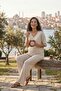 City Soft Comfort Modal Maternity and Postpartum V-Neck Top and Bottom Set - 2