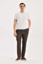 Brown Comfort Fit Elastic Waist Jagger Pants - 2