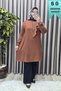 Women's Islamic Clothing Plus Size Stoned Scarf Crepe Evening Dress Tunic