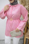Kuşağı Gold Detailed Shirt Tsd260162 Pink - 5
