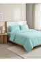 100% Cotton Double Duvet Cover Set, Striped Duvet Cover Set (Fitted Sheet) - 4