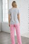 Heart Patterned "Lovely" Printed Cotton Women's Pajama Set - 2
