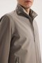 Beige Comfort Fit Stand Collar Seasonal Sports Coat - 3