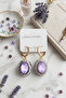 Stylish Stone-Embellished Hanging Earrings - 2