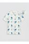 Lcw Kids Polo Collar Patterned Boy's T-Shirt