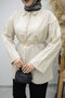 Kuşağı Gold Detailed Shirt Tsd260162 Beige - 5