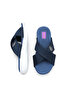 Matilda Rosetti Navy Blue Women's Cross Strap Non-Slip Sole Orthopedic Mesh Daily Comfortable Slippers - 3