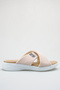 Matilda Rosetti Beige Women's Cross Strap Non-Slip Sole Orthopedic Mesh Daily Comfortable Slippers - 5