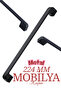 10 Pieces Radius Black Metal Furniture Handle 224 mm 22.4 cm Compatible Modern Kitchen Cabinet Drawer Handle - 4