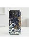 iPhone 12-12 Pro Compatible Samurai Quotes Print Pattern Shock Absorbing Phone Case Mk01A