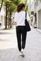 Unisex White 3Lukalp Printed Tracksuit Set Comfortable Cut Daily Sports Casual Bottom Top Set - 2