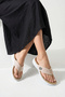 Nadia Rosetti Beige Women's Flip Flops Non-Slip Sole Orthopedic Mesh Daily Comfortable Slippers - 7