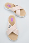 Matilda Rosetti Beige Women's Cross Strap Non-Slip Sole Orthopedic Mesh Daily Comfortable Slippers - 2