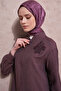 Flower Detailed Cap Plum - 2