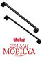 10 Pieces Radius Black Metal Furniture Handle 256 mm 25.6 cm Compatible Modern Kitchen Cabinet Drawer Handle - 4