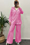 9293 - Stylish and Comfortable 3-Yarn Raster Fabric Hooded Women's Set - 4
