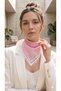 Betty Bands Pink Gingham Neck Scarf Stylish Summer Style Bandana Women's Hair Accessory Belt - 4