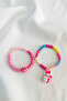 2-Piece Beaded Bracelet with Girl Figure - 3
