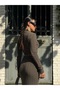 Knitwear Crop Sweater and Slit Long Skirt Set - 4