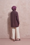 Flower Detailed Cap Plum - 4