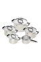 Pure Pots and Pans Set, 5-Piece, 18/10 Stainless Steel Ivory