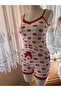 Strappy Shorts Pajama Set Modal Viscose Cotton Blend Anti-Sweat Home Wear - 4