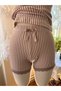 Women's Striped Modal Pajama Set with Strappy Shorts Viscose Cotton Summer Home Wear - 3