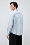 Baby Blue Striped Men's Shirt - 7