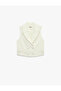 Buttoned Double-Breasted Blazer Vest with Pockets - 3