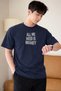 Men's Oversize T-Shirt with Printed "All We Need Is Money" Text Basic Streetwear T-Shirt - 2