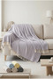 Cotton Woven Lilac Sofa Cover & Pique 175X215