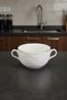 11 cm Porcelain Bowl with Handle, Gilded for 2 People – Modern and Decorative Tableware - 3