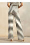 Mid Rise Full Length Pants with Stripes - 4