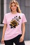 Women's Oversize T-Shirt Yellow Rose Printed 100% Cotton T-Shirt Comfortable Fit
