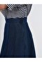 Washable Piece Stitched Denim Skirt Indigo 72012 - 3