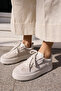 Lussaro Women's Beige Genuine Leather Suede Eva 5 cm Sole Sneaker - 2