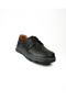 2229 Black Leather Casual Lace-Up Men's Shoes