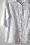 White Shirt Collar 3/4 Sleeve Buttoned Sequin Detailed Embroidered Casual Cotton Woven Shirt 65 60 - 2